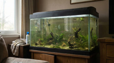 Aquarium glass getting dirty fast with algae buildup on the front panel