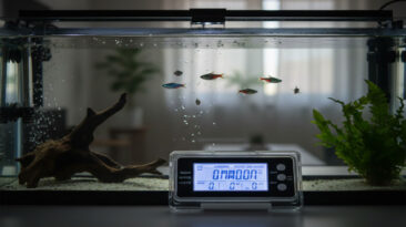 Aquarium test kits showing safe results while fish are stressed or dying