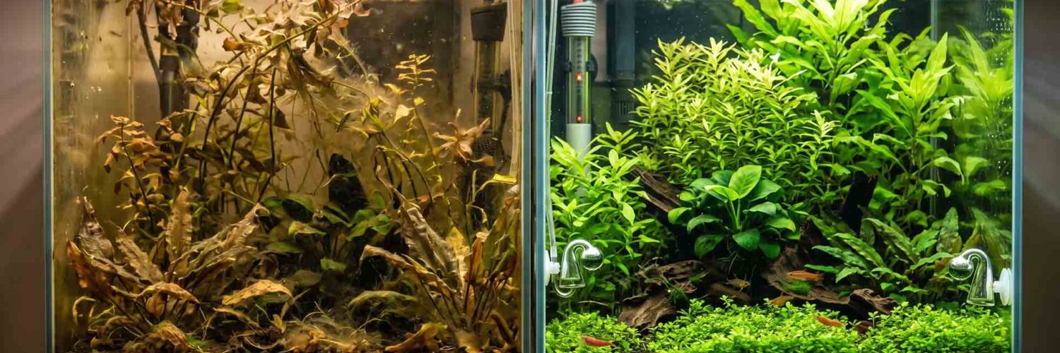 aquarium plants for warm water tanks comparison melting vs healthy plants