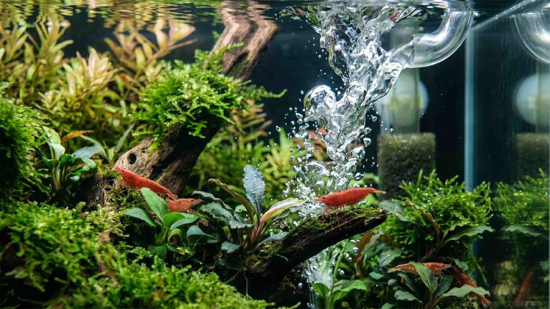 cherry shrimp water change shock in a nano tank