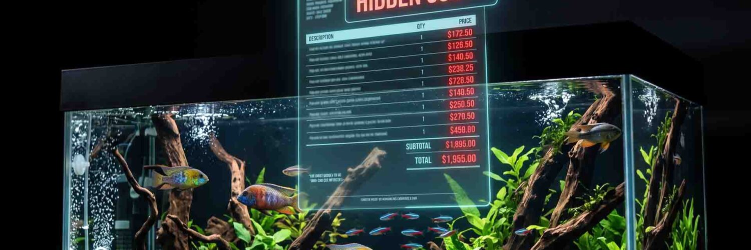 Aquarium budget hack showing hidden financial costs behind pet store starter kits. Cheap Aquarium Setup: PetSmart vs PetCo Hacks
