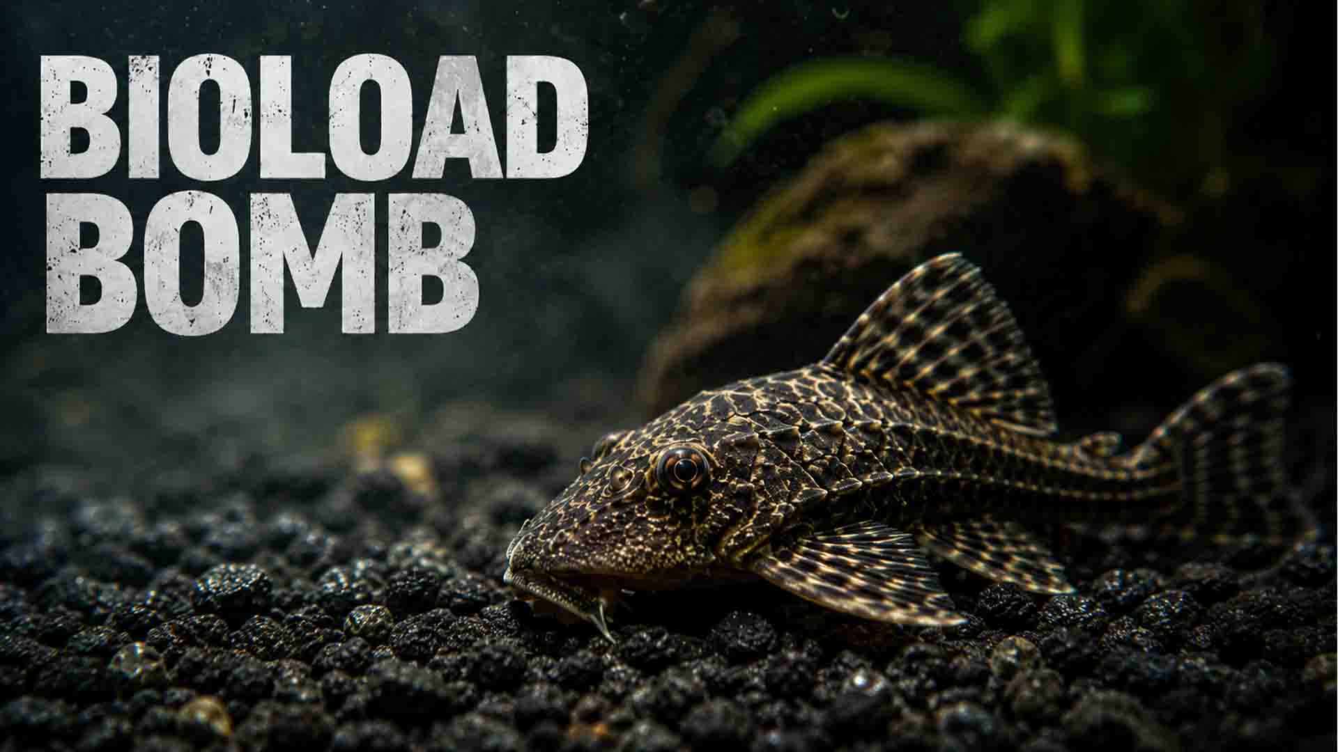 Macro shot of a juvenile Common Pleco, a fish known for causing severe ammonia spikes in beginner tanks.