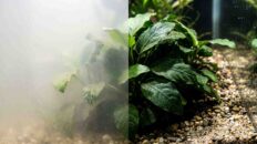 Milky cloudy water in new aquarium caused by heterotrophic bacterial bloom vs crystal clear water