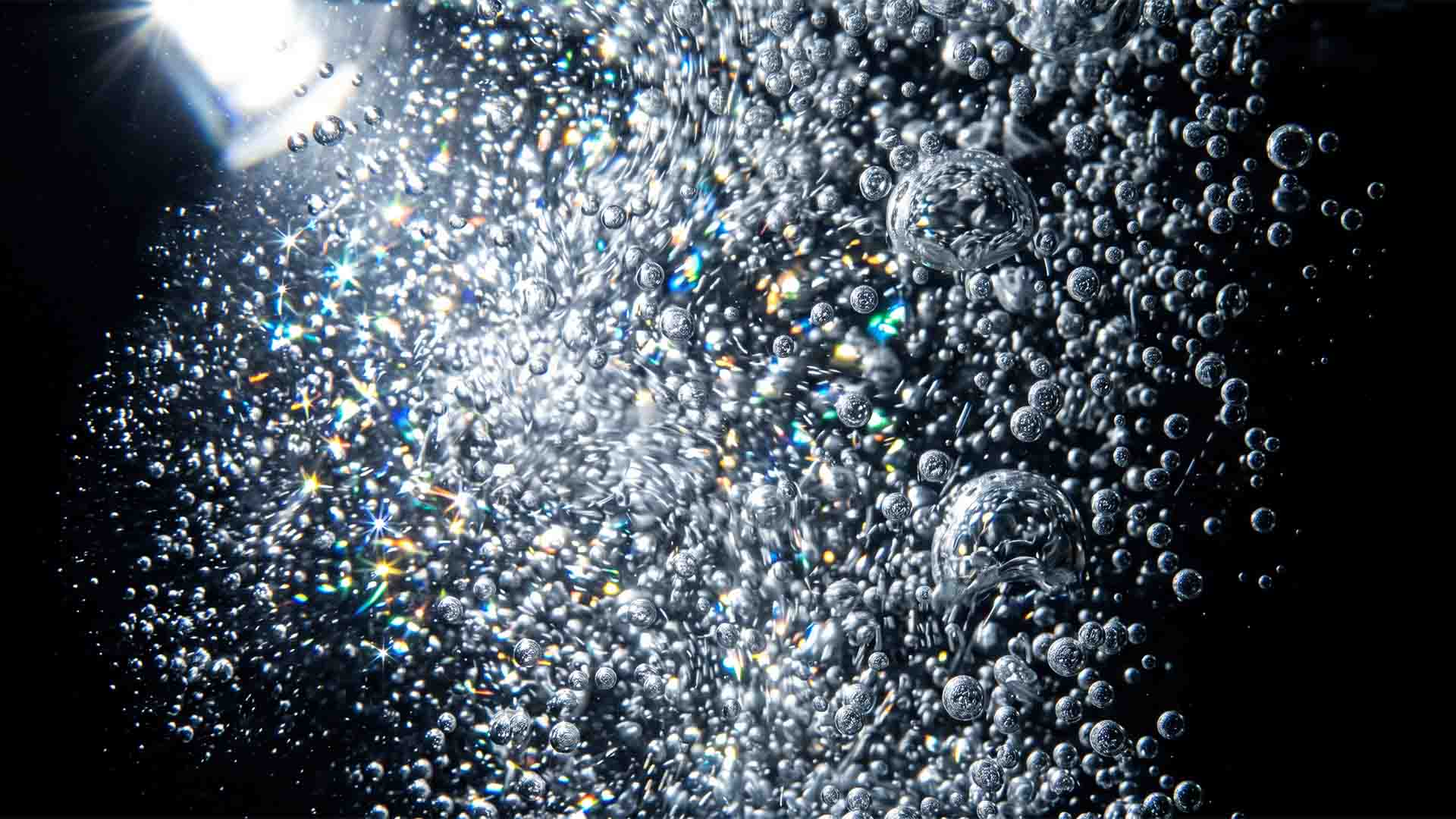 Microbubbles looking like cloudy water caused by excessive aquarium aeration and strong air stones