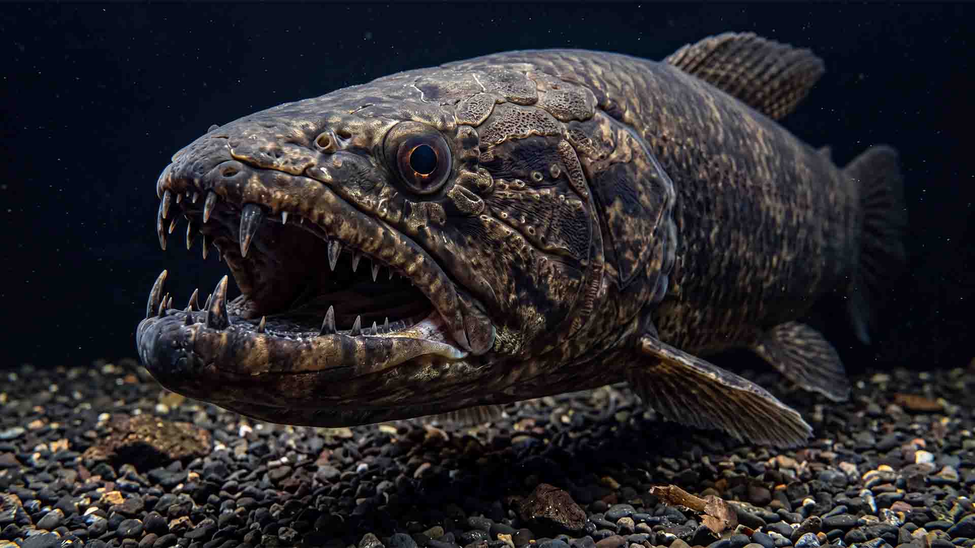 Illegal Fish to Own in the US: 10 Banned Species Giant Wolf Fish Hoplias aimara showcasing dense jaw dentition and benthic predator posture